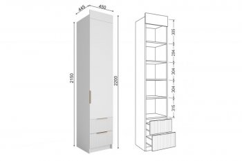 Набор детской мебели Лавис модульный белый софт (ДСВ) в Реж - rezh.mebel-e96.ru