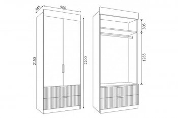 Набор детской мебели Лавис модульный белый софт (ДСВ) в Реж - rezh.mebel-e96.ru