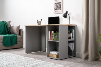Стол письменный Лайт 12.163. серый (Моби) в Реж - rezh.mebel-e96.ru