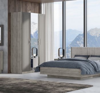 Кровать 1600 мм Лежер КР-311-16-16 дуб серый/велюр Missoni 18 (Сантан) в Реж - rezh.mebel-e96.ru