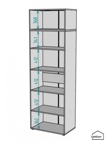 Шкаф с антресолью 800 мм Linnea MHR-2A-2 2450х800х510 (Графит-М 11.1.25) в Реж - rezh.mebel-e96.ru