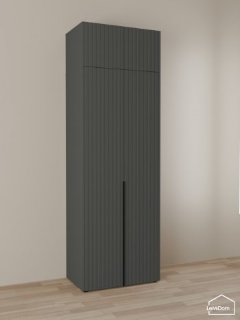 Шкаф с антресолью 800 мм Linnea MHR-2A-2 2450х800х510 (Графит-М 11.1.25) в Реж - rezh.mebel-e96.ru