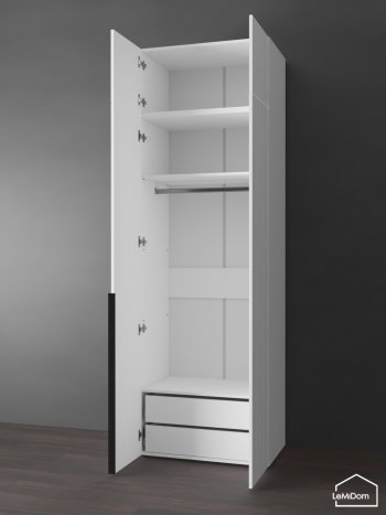 Шкаф с антресолью 800 мм Linnea MHR-2A-3 2450х800х510 (Белый-М 11.1.2) в Реж - rezh.mebel-e96.ru