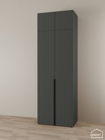Шкаф с антресолью 800 мм Linnea MHR-2A-3 2450х800х510 (Графит-М 11.1.25) в Реж - rezh.mebel-e96.ru