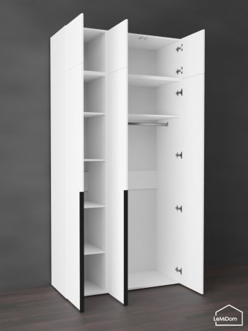 Шкаф с антресолью 1200 мм Linnea MHR-3A-1 2450х1200х510 (Белый-М 11.1.1) в Реж - rezh.mebel-e96.ru