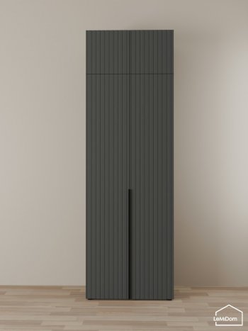 Шкаф с антресолью 800 мм Linnea MHR-2A-1 2450х800х510 (Графит-М 11.1.25) в Реж - rezh.mebel-e96.ru