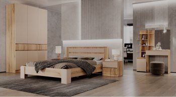 Спальный гарнитур Ленора вотан/кашемир, модульный (Лин) в Реж - rezh.mebel-e96.ru