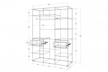 Шкаф 1600 мм Лиана графит (Зарон) в Реж - rezh.mebel-e96.ru