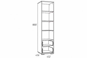 Стеллаж Лилу НМ 041.03 (Silva) в Реж - rezh.mebel-e96.ru