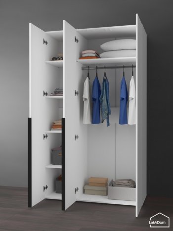 Шкаф Linnea MHR-3-1 2050х1200х510 (Белый-М 11.1.1) в Реж - rezh.mebel-e96.ru