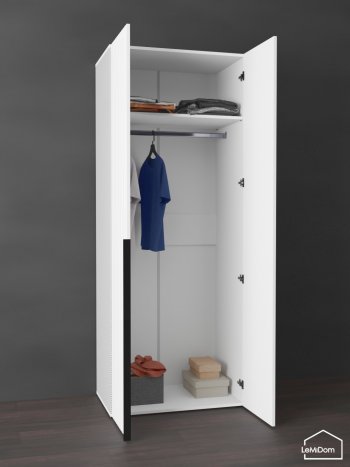 Шкаф Linnea MHR-2 2050х800х510 (Белый-М 11.1.1) в Реж - rezh.mebel-e96.ru