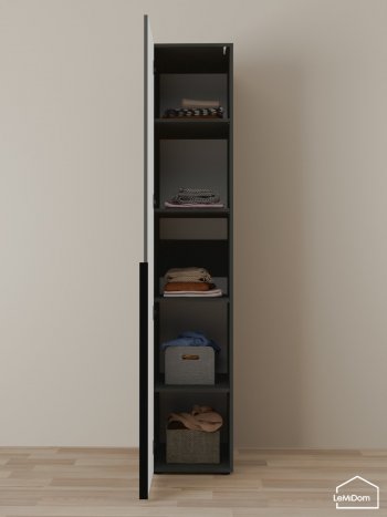 Шкаф Linnea MHR-1-2 2050х400х510 (Графит-М 11.1.25) в Реж - rezh.mebel-e96.ru