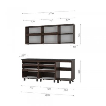 Кухонный гарнитур Лофт 2000 мм (БТС) в Реж - rezh.mebel-e96.ru