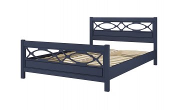 Кровать из массива Лоренса Темный лазурный (БМ) в Реж - rezh.mebel-e96.ru