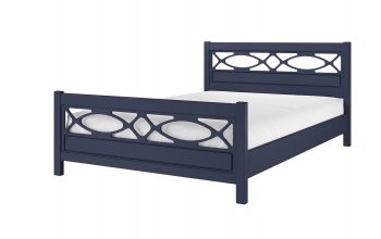 Кровать из массива Лоренса Темный лазурный (БМ) в Реж - rezh.mebel-e96.ru