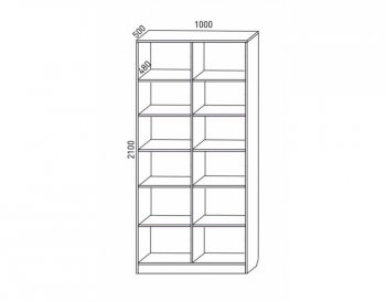 Шкаф распашной 1000 мм М6-2.4 Б+Б 100 (М6) в Реж - rezh.mebel-e96.ru