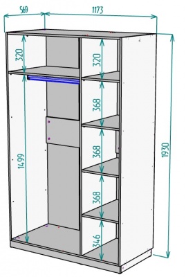 Шкаф 1200 мм Мальта light H289 (ДСС) в Реж - rezh.mebel-e96.ru