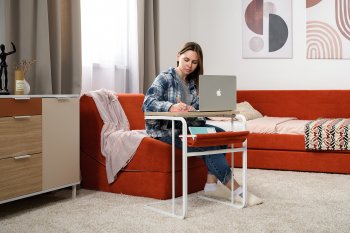 Стол журнальный Марвэл 12.122 белый (Моби) в Реж - rezh.mebel-e96.ru