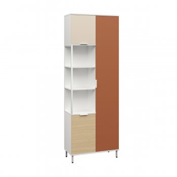 Шкаф комбинированный Марвэл 13.22 бел (Моби) в Реж - rezh.mebel-e96.ru | фото