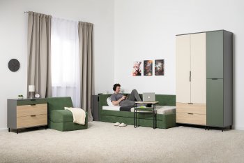 Набор детской мебели Марвэл модульный, сер. (Моби) в Реж - rezh.mebel-e96.ru