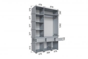 Шкаф 1500 мм Мерида серый камень/графит (Микон) в Реж - rezh.mebel-e96.ru