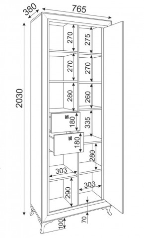 Библиотека Саванна М21 (Риннер) в Реж - rezh.mebel-e96.ru