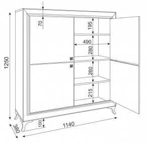 Комод распашной Саванна М24 (Риннер) в Реж - rezh.mebel-e96.ru