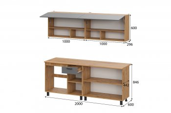 Кухонный гарнитур Монако 2000 мм графит (СВ) в Реж - rezh.mebel-e96.ru