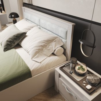 Кровать двуспальная Монако КР-16 кашемир (БТС) в Реж - rezh.mebel-e96.ru