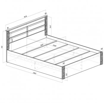 Кровать двуспальная Монако КР-16 кашемир (БТС) в Реж - rezh.mebel-e96.ru