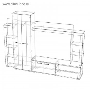 Стенка Монако (Лин) в Реж - rezh.mebel-e96.ru