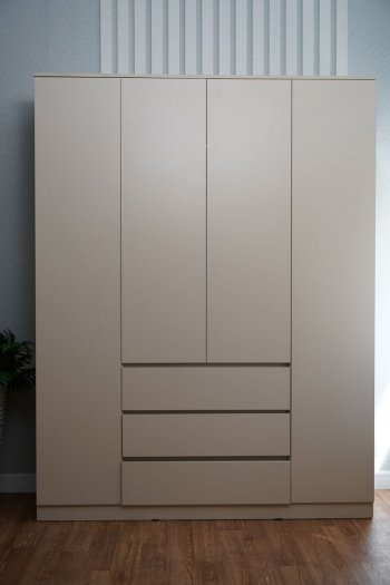 Шкаф распашной Мори 1600 мм сатин (ДСВ) в Реж - rezh.mebel-e96.ru