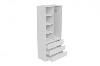 Шкаф 900 мм Мори 900.2 белый высота 2100 мм (ДСВ) в Реж - rezh.mebel-e96.ru