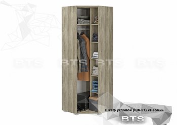 Угловой шкаф Наоми ШК-21 графит (БТС) в Реж - rezh.mebel-e96.ru