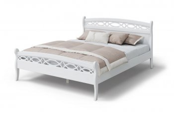 Кровать Натали массив береза + МДФ, белый (МЛК) в Реж - rezh.mebel-e96.ru