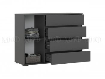 Комод 1 дверь 4 ящика (1200) Норд, графит (Миф) в Реж - rezh.mebel-e96.ru