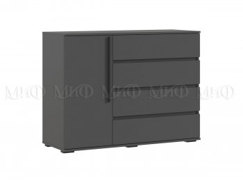 Комод 1 дверь 4 ящика (1200) Норд, графит (Миф) в Реж - rezh.mebel-e96.ru