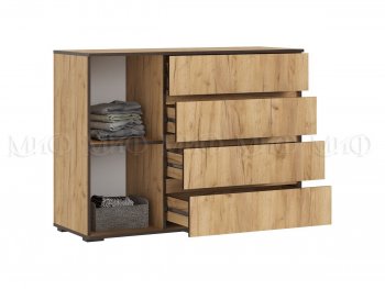 Комод 1 дверь 4 ящика (1200) Норд, дуб крафт (Миф) в Реж - rezh.mebel-e96.ru