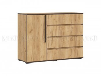Комод 1 дверь 4 ящика (1200) Норд, дуб крафт (Миф) в Реж - rezh.mebel-e96.ru