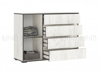 Комод 1 дверь 4 ящика (1200) Норд, крафт белый (Миф) в Реж - rezh.mebel-e96.ru