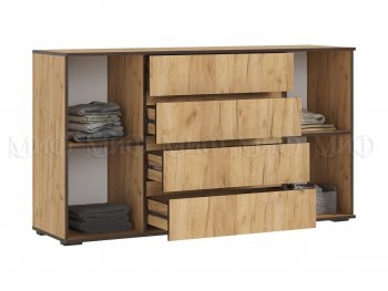 Комод 2 двери 4 ящика (1600) Норд, крафт (Миф) в Реж - rezh.mebel-e96.ru