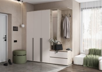 Прихожая Норд+Шкаф 1200, крафт серый/кашемир (Миф) в Реж - rezh.mebel-e96.ru