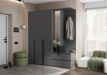 Прихожая Норд+Шкаф 1200, графит (Миф) в Реж - rezh.mebel-e96.ru