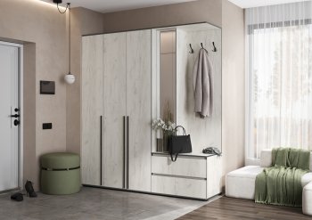 Прихожая Норд+Шкаф 1200, крафт белый (Миф) в Реж - rezh.mebel-e96.ru