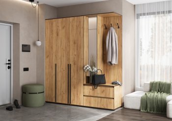 Прихожая Норд+Шкаф 1200, крафт (Миф) в Реж - rezh.mebel-e96.ru