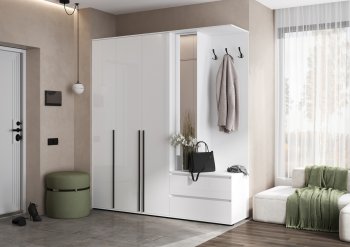 Прихожая Норд+Шкаф 1200, белый (Миф) в Реж - rezh.mebel-e96.ru