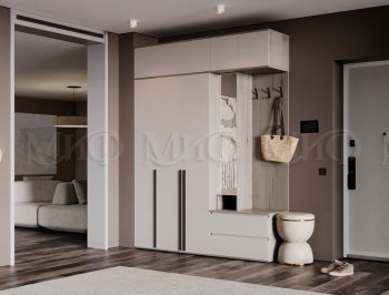 Прихожая Норд модульная крафт серый/кашемир (Миф) в Реж - rezh.mebel-e96.ru