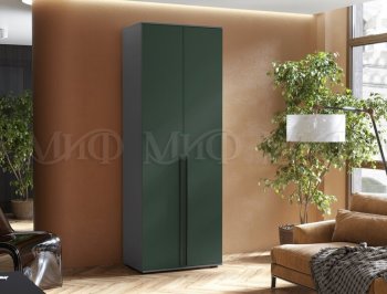 Шкаф 800 мм 2-х ств. Норд графит/изумруд (Миф) в Реж - rezh.mebel-e96.ru