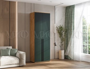 Шкаф 800 мм 2-х ств. Норд крафт/изумруд (Миф) в Реж - rezh.mebel-e96.ru