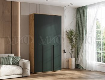 Шкаф 1200 мм 3-х ств. Норд дуб крафт/изумруд (Миф) в Реж - rezh.mebel-e96.ru